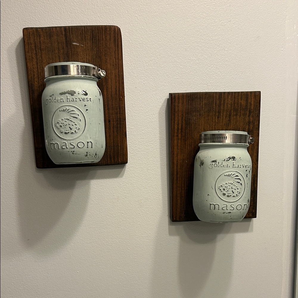 Rustic Mason Jar Wall Sconces
